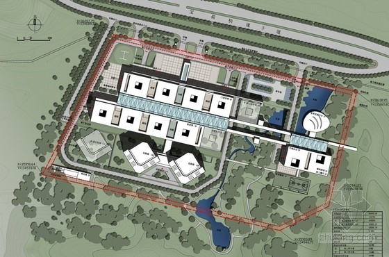 [深圳]大型医院规划及单体设计方案文本(含CAD)-医院规划总平面图 