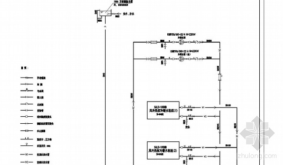 四管制中央空调系统图纸资料下载-某餐厅中央空调系统图