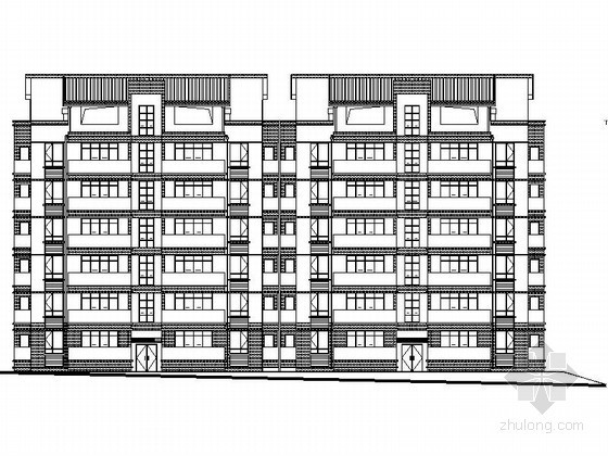 6层住宅户型资料下载-[四川]某6F+1层板式住宅建筑施工图