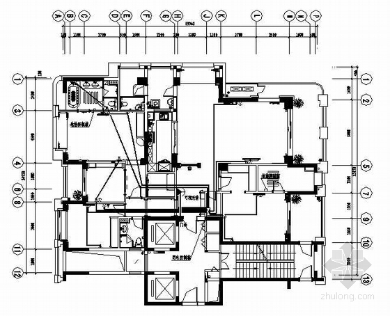单层住宅楼cad施工图资料下载-某住宅楼强电施工图
