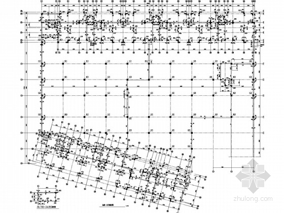 地下室顶建筑施工图资料下载-地下一层大型地下室结构施工图