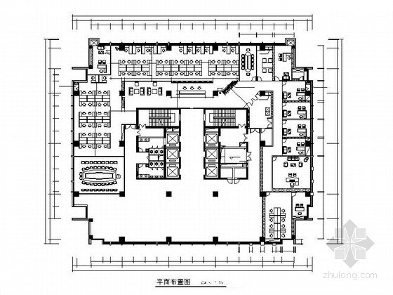现代装修公司办公室效果图资料下载-[深圳]药业公司现代风格办公室装修施工图（含效果图）