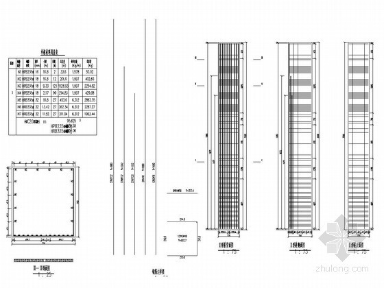 抗滑桩大样图cad资料下载-2.25m×2.5m抗滑桩结构配筋图