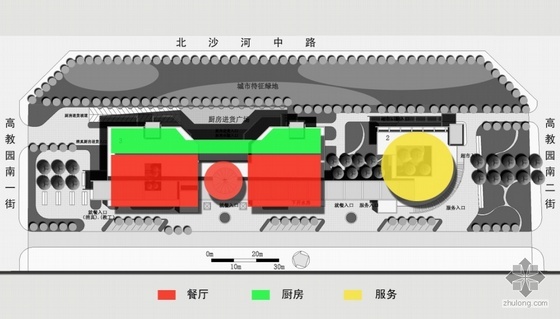 [北京]航空航天大学某新校区-食堂建筑规划方案文本- 