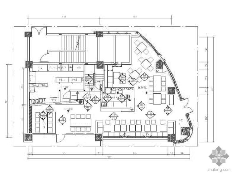 面馆施工图纸资料下载-某国际面馆装修图