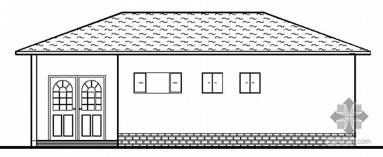 新农村CAD户型资料下载-某新农村单层住宅设计