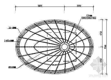 天棚结构大样资料下载-上海椭圆形钢结构顶棚