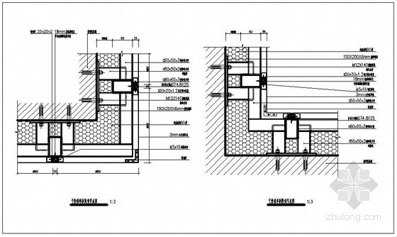 干挂铝单板幕墙节点详图- 