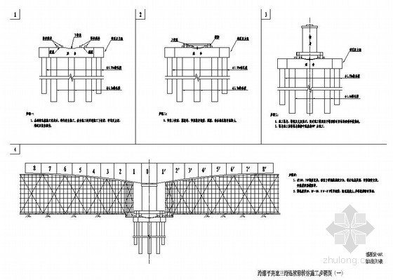 连续梁转体资料下载-登阜通道某新建工程跨漯平高速三跨连续梁转体施工设计图