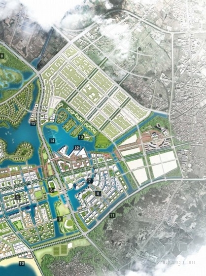 [福建]生态滨水旅游小镇景观规划设计方案（知名公司设计)-平面图 