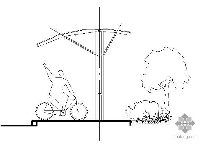 钢构双排自行车车棚资料下载-自行车棚施工详图
