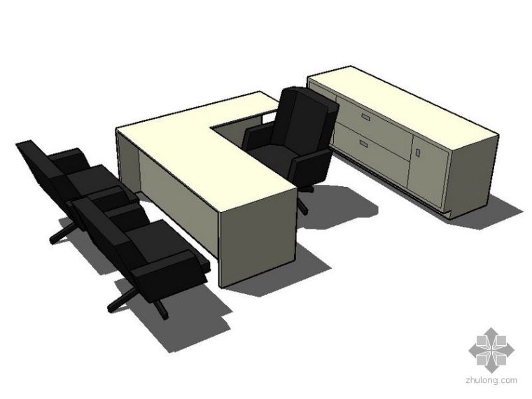 办公桌椅CAD块资料下载-办公桌椅组合