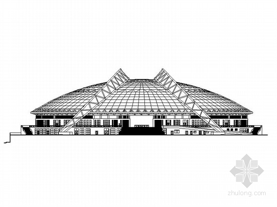 体育综合馆建筑资料下载-[四川]某四层综合体育馆建筑施工图