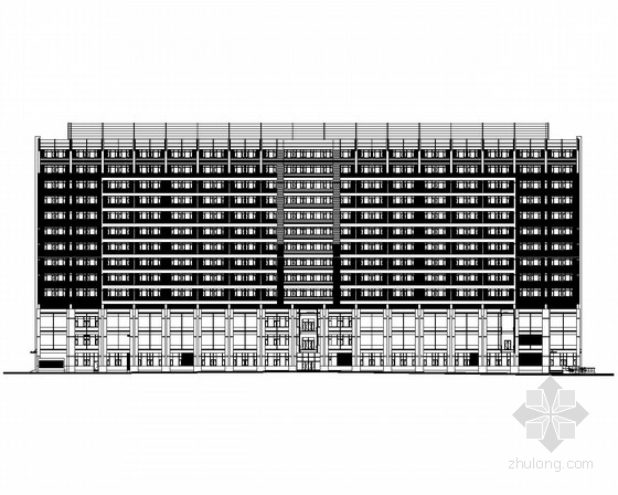 综合医院建筑施工图CAD资料下载-[重庆]某13层医院综合楼建筑施工图