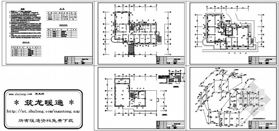 物流园建筑单体设计资料下载-物流园采暖综合管线图