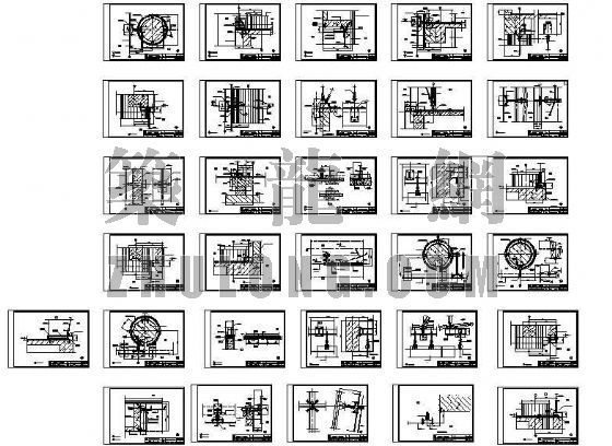 建筑设计节点图全套资料下载-点式幕墙的节点图(全套)