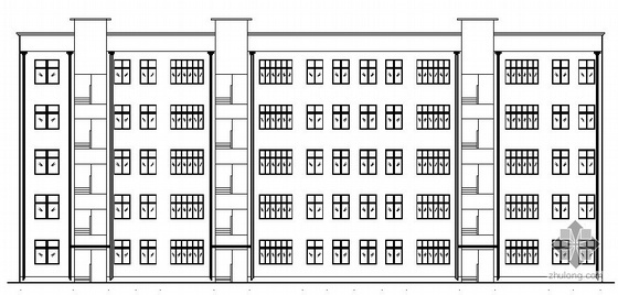 32层住宅建筑结构资料下载-某五层住宅楼建筑结构方案图