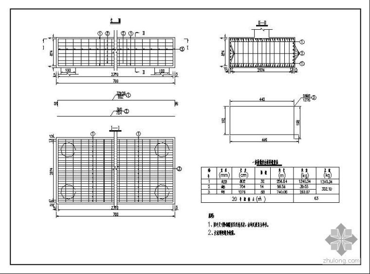 桥梁桩基和承台钢筋布置图_2