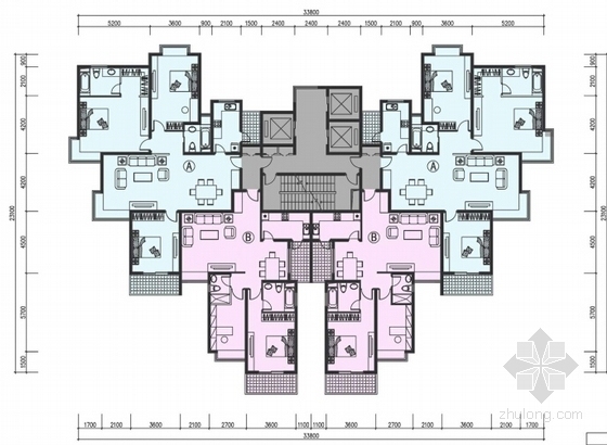 [辽宁]三面环水地块城市综合体设计方案文本-三面环水地块城市综合体户型图