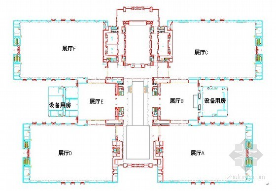 [天津]会展中心钢结构工程施工组织设计（171页，创鲁班奖工程）-首层平面图 