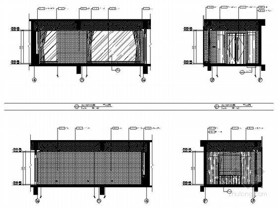 [厦门]白鹭洲风景区中外合资五星级豪华酒店设计装修施工图（含方案）小会议室立面图