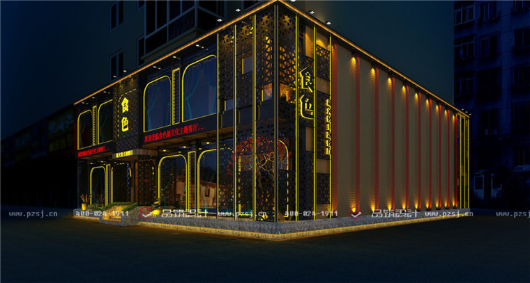 无法抗拒的新中式之美，抚顺·食色主题餐厅设计效果图-2.jpg