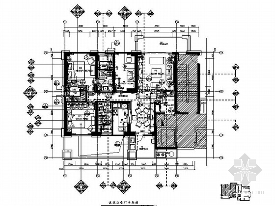 三室两厅两卫140平装修图资料下载-[厦门]古典风格四室两厅装修图（含效果）