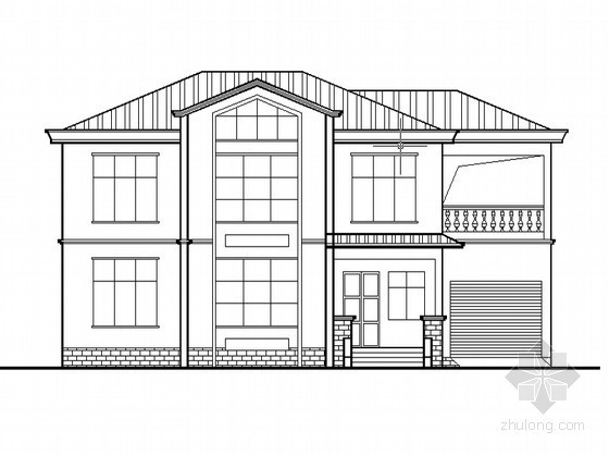 农村二层别墅CAD资料下载-某二层简约风格农村别墅设计方案