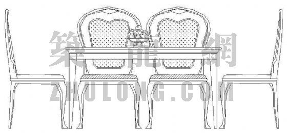 餐桌立面cad资料下载-餐桌立面6