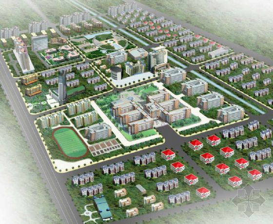 小区住区规划设计资料下载-一小区规划设计方案
