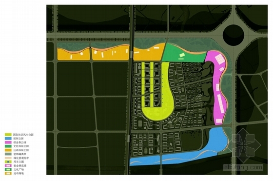 [上海]生态新城概念性规划设计方案文本（知名事务所 含CAD）-生态知名地产概念性规划设计分析图