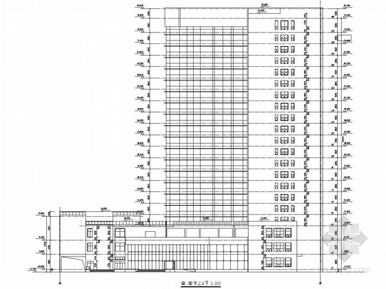 三层办公综合楼建施图资料下载-[山东]21层S形框剪结构酒店办公综合楼结构施工图（含建施）