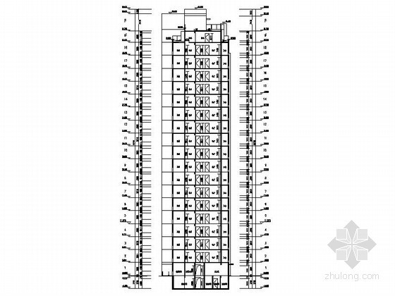 某十八层板式住宅建筑施工图- 