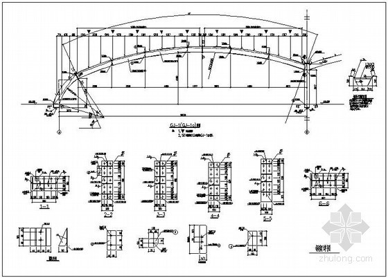 多层钢架结构厂房资料下载-某钢框架厂房钢架详图