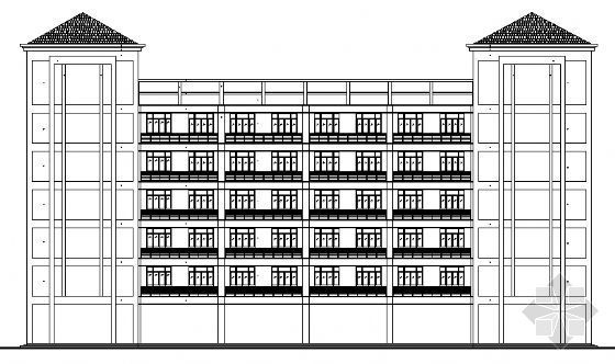 建筑组织设计图中学教学楼资料下载-某中学教学楼