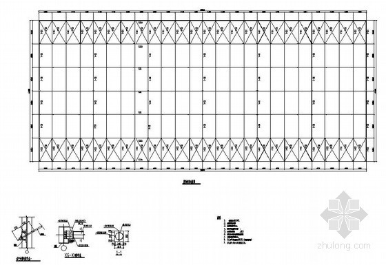 25m门式刚架资料下载-钢结构厂房建筑结构施工图（带吊车）
