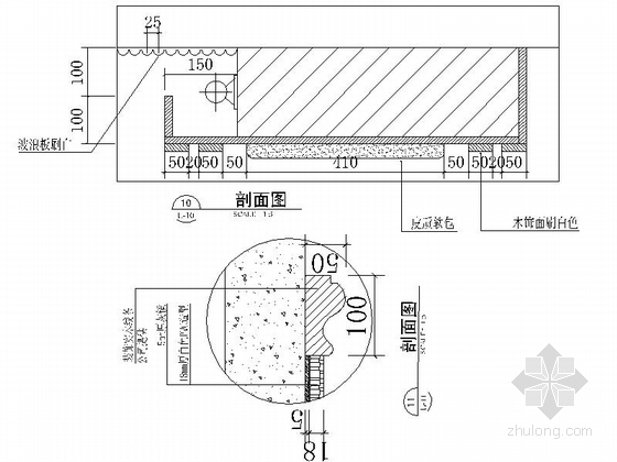  知名品牌现代时尚家具专卖店CAD装修施工图大样图