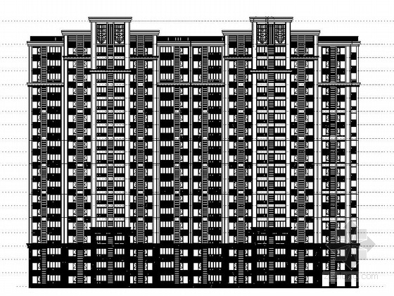 十八层住宅施工图设计资料下载-[江苏]18层现代风格住宅建筑施工图（知名设计院 含多栋楼）