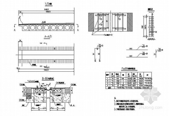 埋板节点dwg资料下载-20m预制空心板伸缩缝预埋钢筋布置节点详图设计