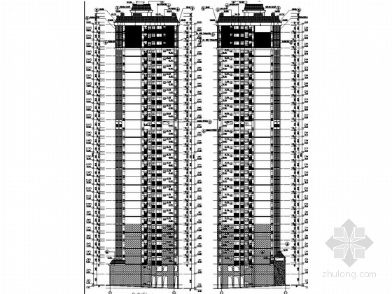南宁市施工图资料下载-32层剪力墙结构住宅楼建筑结构施工图（含计算文件）