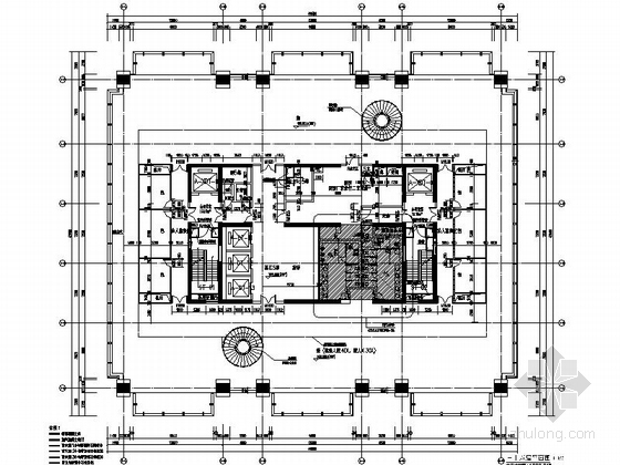 [北京]知名地产大型超高层商业广场建筑全套施工图（含AB两座建筑及车库）-知名地产大型超高层商业广场各层平面图