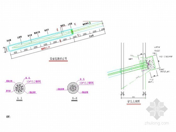 边坡挡墙su资料下载-预应力锚索挡墙边坡支护大样图