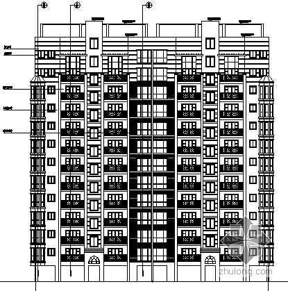 高层建筑平面立面图资料下载-小高层建筑扩初图