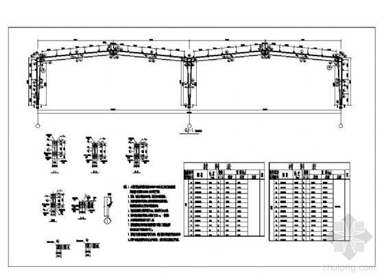 32m简支钢梁资料下载-32m双跨6m高门式刚架标准图