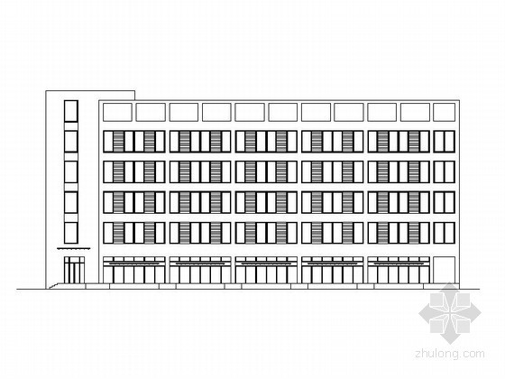 汽车客运枢纽建筑资料下载-某国产汽车品牌广场五层商业楼建筑方案图（含效果图）