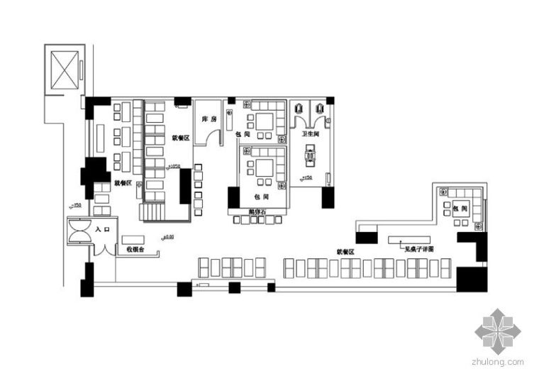 餐厅设计图jpg资料下载-概念现代休闲餐厅设计图赏析