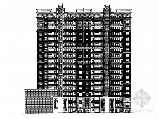 临街商业住宅楼建筑图资料下载-[湖南益阳]某广场商业住宅楼（4号楼）建筑施工图