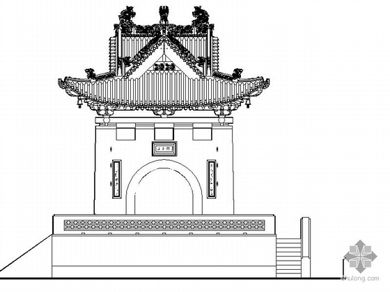 CAD测绘图教程资料下载-某古建全套施工测绘图