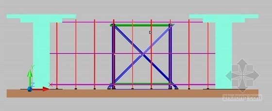 吊篮满堂架方案资料下载-满堂架搭设三维效果图（3张）