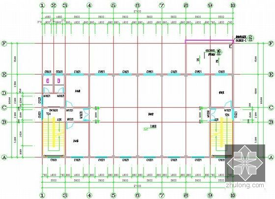 [湖南]中学食堂综合楼建筑工程招标文件（含预算及图纸）-平面图